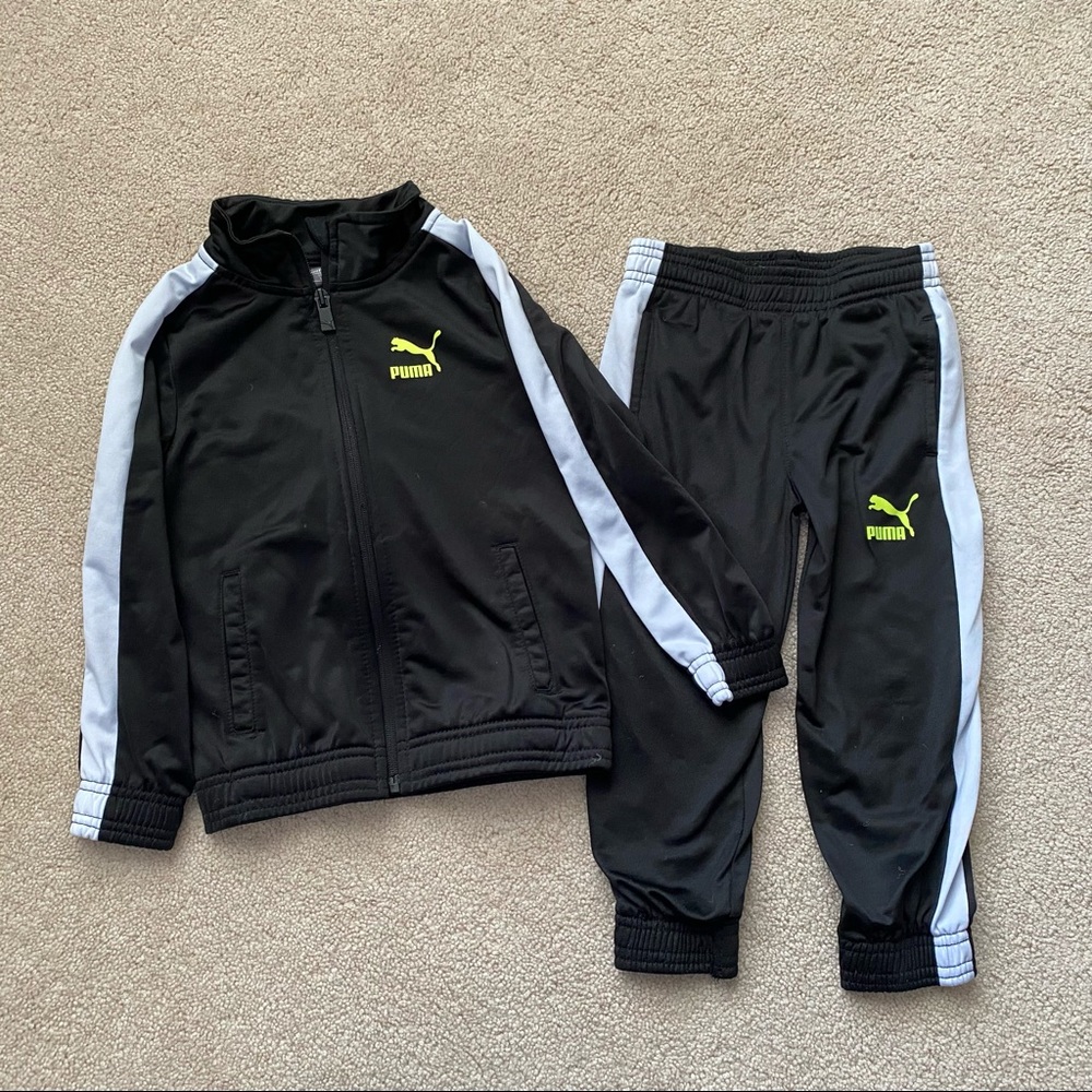 Puma boys track suit black & white 4t
